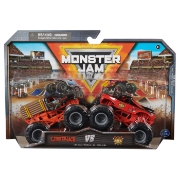 Imagine MONSTER JAM SET 2 MASINUTE METALICE LUMBERJACK SI AXE SCARA 1:64