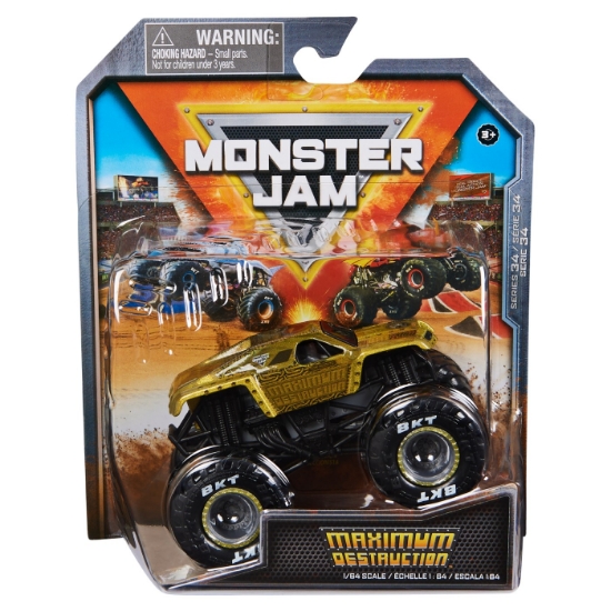 Imagine MONSTER JAM MASINUTA METALICA MAXIMUM DESTRUCTION SCARA 1 LA 64