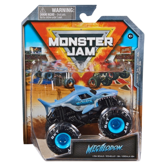Imagine MONSTER JAM MASINUTA METALICA MEGALODON SCARA 1 LA 64