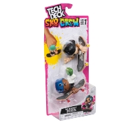 Imagine TECH DECH SK8 CREW PACHET 2 SETURI PLACA SI FIGURINA 9.6CM SAPCA NEAGRA SI CASCA ALBASTRA