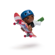 Imagine TECH DECH SK8 CREW PACHET 2 SETURI PLACA SI FIGURINA 9.6CM SAPCA NEAGRA SI CASCA ALBASTRA