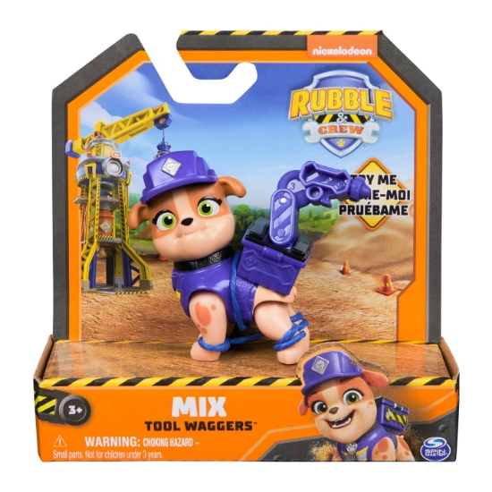 Imagine PATRULA CATELUSILOR RUBBLE AND CREW FIGURINA MIX 5CM