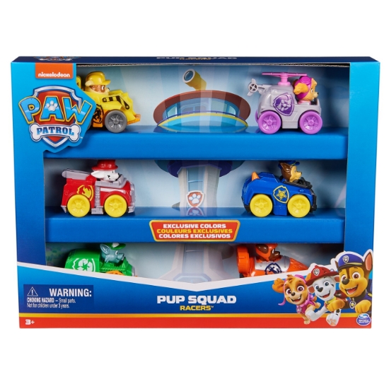 Imagine PATRULA CATELUSILOR PUP SQUAD RACERS PACHET CADOU 6 VEHICULE DE BAZA
