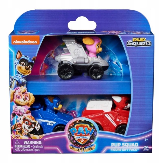 Imagine Patrula Căţeluşilor Pup Squad set cadou 3 mașinuțe