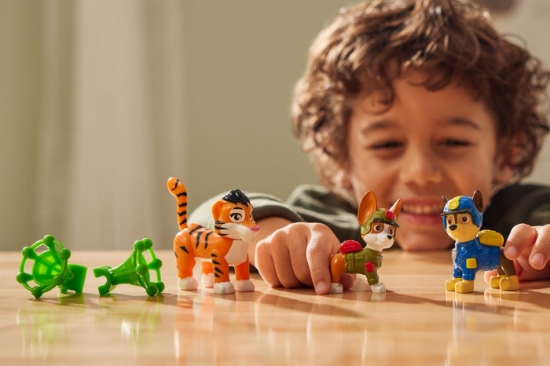 Imagine PATRULA CATELUSILOR JUNGLE PUPS SET 3 FIGURINE CHASE TRACKER SI TIGRUL