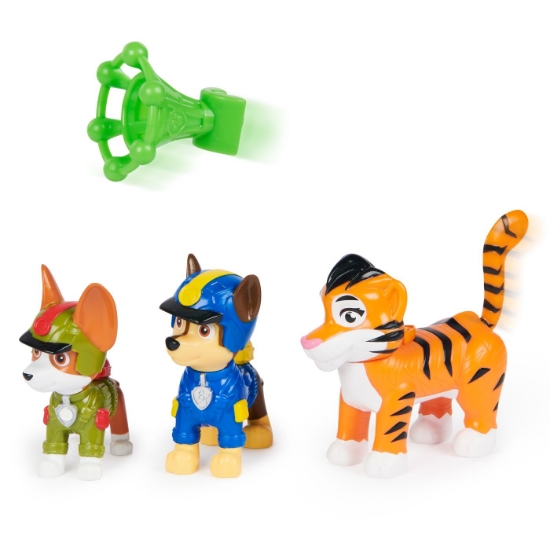 Imagine PATRULA CATELUSILOR JUNGLE PUPS SET 3 FIGURINE CHASE TRACKER SI TIGRUL