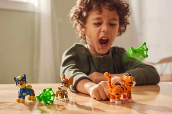 Imagine PATRULA CATELUSILOR JUNGLE PUPS SET 3 FIGURINE CHASE TRACKER SI TIGRUL