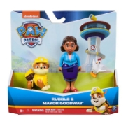 Imagine PATRULA CATELUSILOR SET FIGURINE EROI DE SALVARE RUBBLE SI MAYOR GOODWAY
