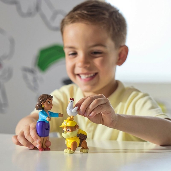 Imagine PATRULA CATELUSILOR SET FIGURINE EROI DE SALVARE RUBBLE SI MAYOR GOODWAY