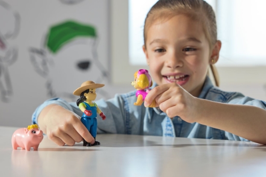 Imagine PATRULA CATELUSILOR SET FIGURINE EROI DE SALVARE SKYE SI FARMER YUMI