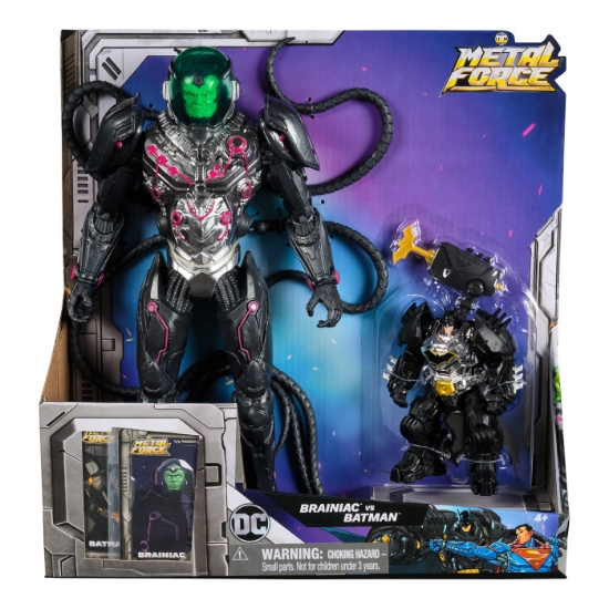 Imagine DC METAL FORCE SET FIGURINE DE ACTIUNE BRAINIAC VS BATMAN