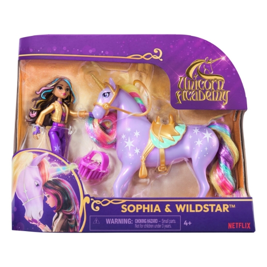 Imagine UNICORN ACADEMY SET SOPHIA SI WILDSTAR CU ACCESORII DE CALARIE