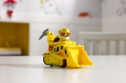 Imagine PATRULA CATELUSILOR SET VEHICUL DE BAZA BULDOZER SI FIGURINA RUBBLE