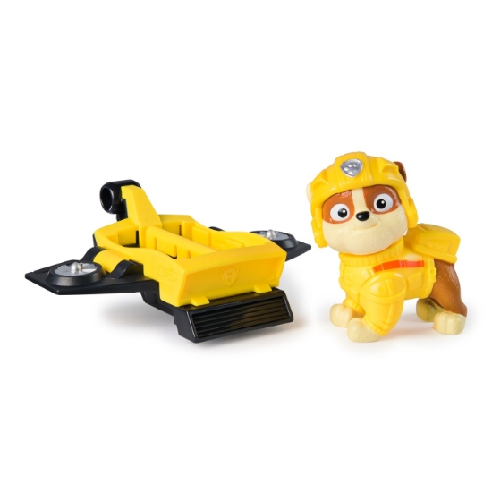 Imagine Patrula Căţeluşilor Action Pups set vehicul de salvare hoverboard și figurină Rubble 5 cm