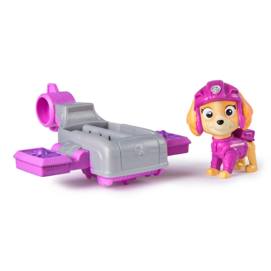 Imagine Patrula Căţeluşilor Action Pups set vehicul de salvare hoverboard și figurină Skye 5 cm