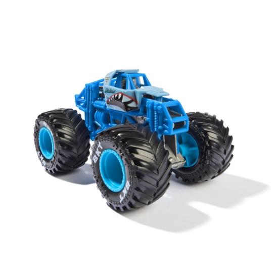 Imagine Monster Jam mașinuța metalică Megalodon albastru scara 1 la 64