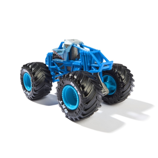 Imagine Monster Jam mașinuța metalică Megalodon albastru scara 1 la 64