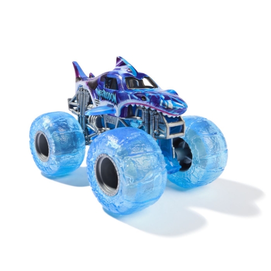 Imagine Monster Jam mașinuța metalică Megalodon mov scara 1 la 64