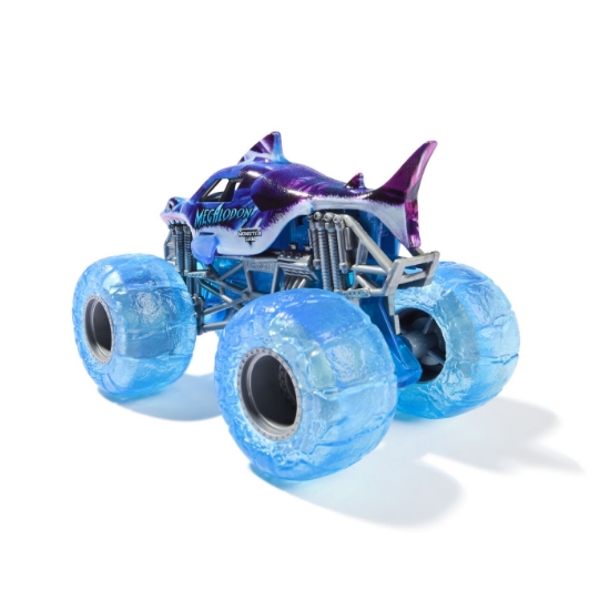Imagine Monster Jam mașinuța metalică Megalodon mov scara 1 la 64