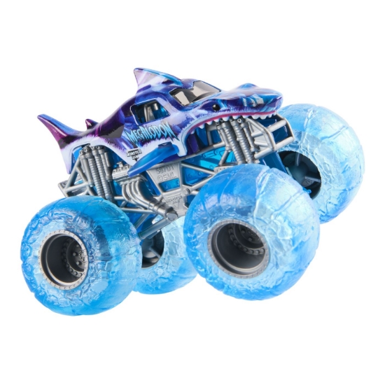 Imagine Monster Jam mașinuța metalică Megalodon mov scara 1 la 64