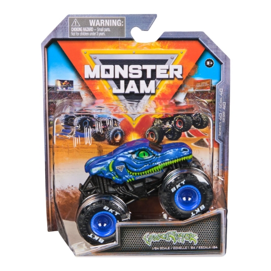Imagine MONSTER JAM MASINUTA METALICA VELOCIRAPTOR SCARA 1 LA 64