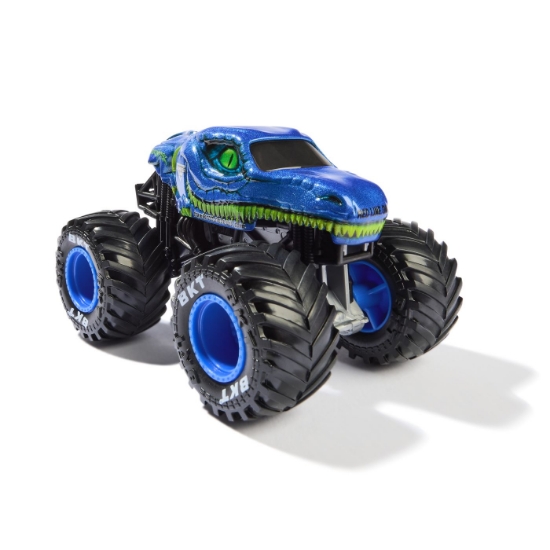 Imagine Monster Jam mașinuță metalică Velociraptor scara 1 la 64