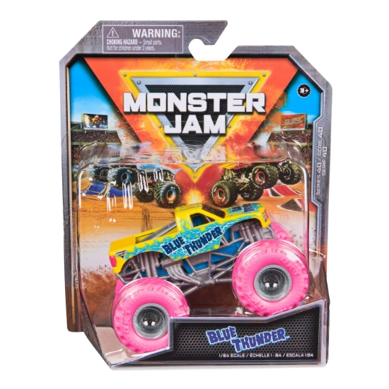 Imagine MONSTER JAM MASINUTA METALICA BLUE THUNDER SCARA 1 LA 64