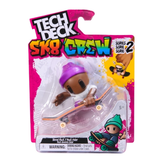 Imagine Tech Dech SK8 Crew Pachet placă și figurină 9.6 cm șapcă mov
