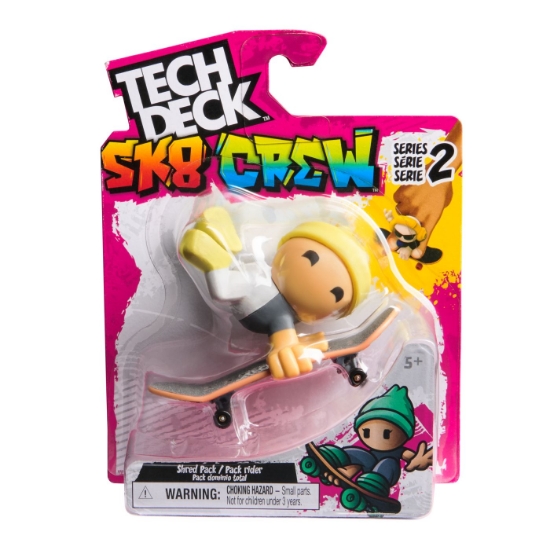 Imagine TECH DECH SK8 CREW PACHET PLACA SI FIGURINA 9.6CM SAPCA GALBENA