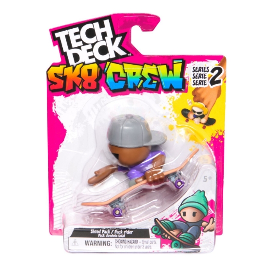 Imagine TECH DECH SK8 CREW PACHET PLACA SI FIGURINA 9.6CM SAPCA GRI