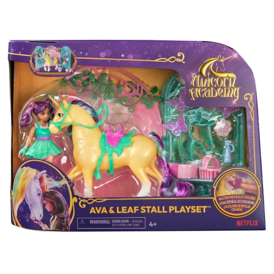 Imagine UNICORN ACADEMY SET PAPUSA AVA SI UNICORNUL LEAF CU ACCESORII