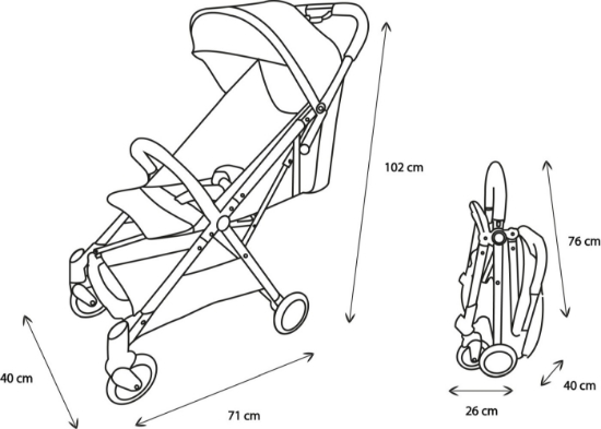 Imagine Cărucior sport Nania ORLA, Grey/Black