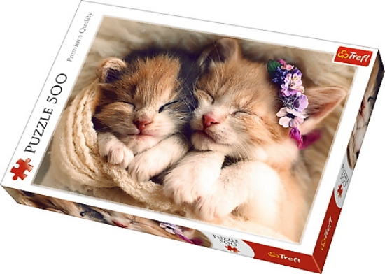 Imagine PUZZLE TREFL 500 PISICUTE SOMNOROASE