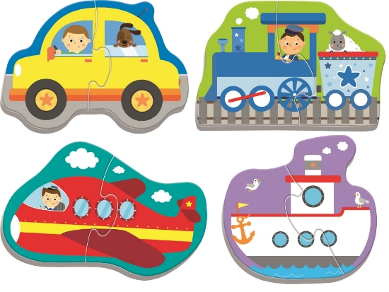 Imagine Puzzle Trefl Baby clasic vehicule pentru transport 8 piese