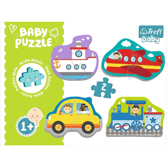 Imagine Puzzle Trefl Baby clasic vehicule pentru transport 8 piese