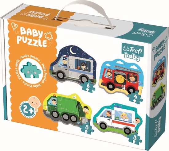 Imagine PUZZLE TREFL BABY CLASIC VEHICULE SI MESERII 18 PIESE