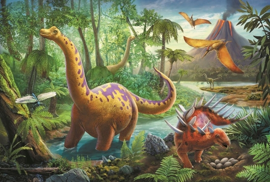 Imagine  Puzzle Trefl 60 Migrația dinozaurilor