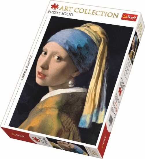 Imagine PUZZLE TREFL 1000 FATA CU CERCEL CU PERLA