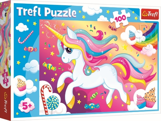 Imagine PUZZLE TREFL 100 FRUMOSUL UNICORN