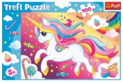 Imagine PUZZLE TREFL 100 FRUMOSUL UNICORN