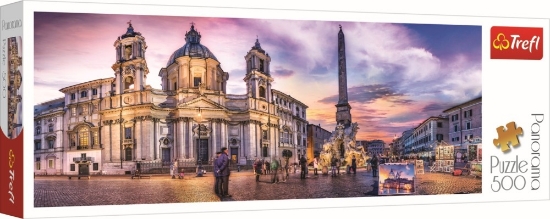 Imagine PUZZLE TREFL 500 PANORAMA PIATA NAVONA DIN ROMA