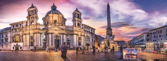 Imagine Puzzle Trefl 500 Panorama Piața Navona din Roma