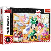 Imagine Puzzle Trefl 100 Minnie la salonul de înfrumusețare