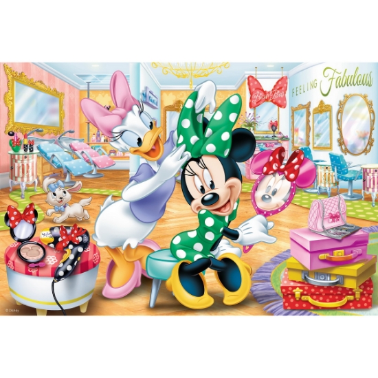 Imagine Puzzle Trefl 100 Minnie la salonul de înfrumusețare