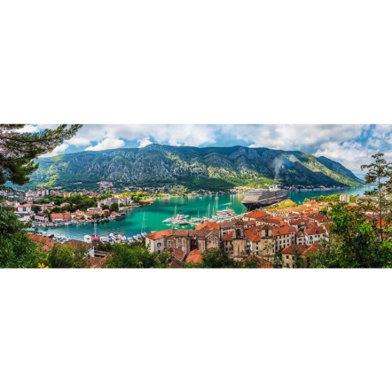Imagine Puzzle Trefl 500 Panorama Orașul Kotor Muntenegru