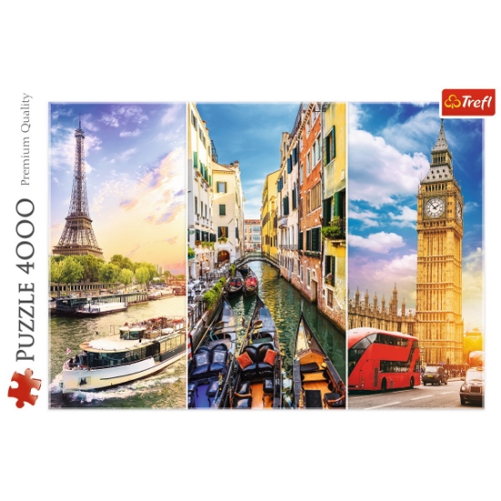 Imagine Puzzle Trefl 4000 Călătorie în Europa