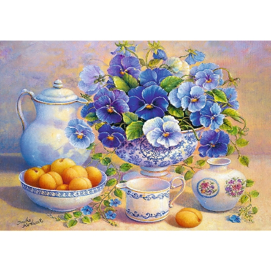 Imagine  Puzzle Trefl 1000 Buchet Albastru