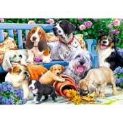 Imagine PUZZLE TREFL 1000 CAINI IN GRADINA