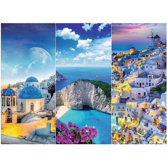 Imagine Puzzle Trefl 3000 Vacanță în Grecia