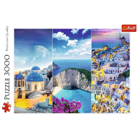 Imagine Puzzle Trefl 3000 Vacanță în Grecia